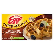 EGGO Thick & Fluffy Cinnamon Brown Sugar Flavour Belgian Waffles, 330g (6 waffles)