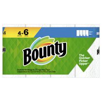 Bounty Select-A-Size Paper Towels, White, 4 Single Plus Rolls = 6 Regular Rolls