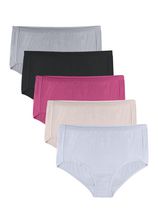 Women's Fit for Me Microfiber Brief Underwear, Assorted 5 Pack