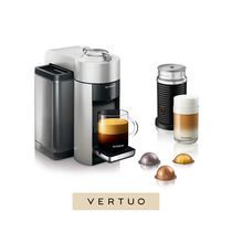 Nespresso Vertuo Coffee and Espresso Machine by De'Longhi with Aeroccino, Silver