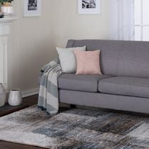 Rigton Blue and Brown Woven Area Rug