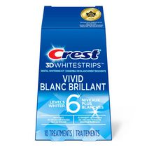 Crest 3DWhitestrips Classic Vivid At-home Teeth Whitening Kit, 6 Levels Whiter