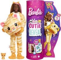​Barbie Cutie Reveal Doll with Kitty Plush Costume & 10 Surprises Including Mini Pet & Color Change, Gift for Kids 3 Years & Older