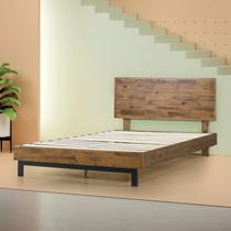 Zinus Tricia Platform Bed / Mattress Foundation / Box Spring Replacement / Brown Bed