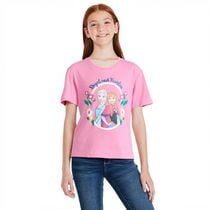 T-shirt à imprimé graphique La Reine des neiges Disney pour filles