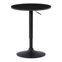 CorLiving Round Adjustable 25" - 35.75" Swivel Metal Base Pedestal Bar Table