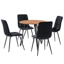 CorLiving Lennox Iron Leg Dining Set with Chairs, 5pc
