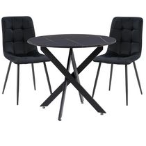 CorLiving Lennox Trestle Leg Dining Set with Chairs, 5pc