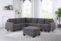 Alero Sectional with Ottoman, Grey