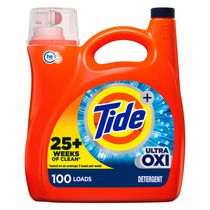 Détergent à lessive liquide Tide Ultra Oxi, compatible avec les laveuses HE
