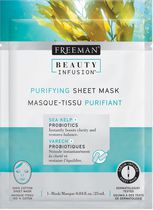 Masque-tissu purifiant Beauty Infusion de Freeman au varech et probiotiques
