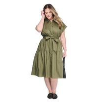 Lane Bryant Women's Plus Midi Shirt Dress