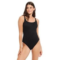 Summer Flirtt Women's Jacquard Scoop Neck One Piece Swimsuit