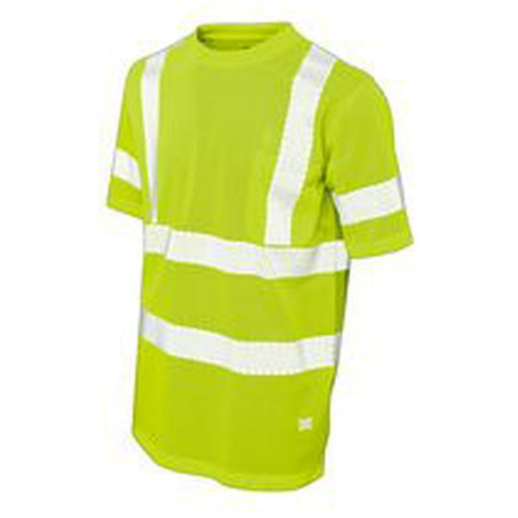 TOUGH DUCK Men's Short Sleeve Safety T-Shirt with Segmented Stripes