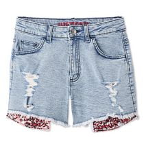 Justice Girls' Sequin Pocket Jean Short