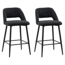 Tabouret de bar CorLiving Talia de 26 po recouvert de velours de luxe avec pattes en métal