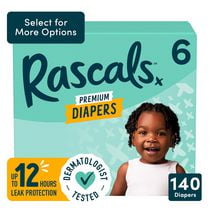 Rascals Premium Diapers -  Super Value Pack, Size 3-7