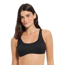 Summer Flirtt Women's Textured Scoop Neck Bikini Top