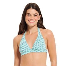 Summer Flirtt Women's Black Triangle Halter Bikini Swim Top Swimwear