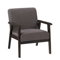 CorLiving Greyson Mid-Century Modern Fauteuil rembourré avec cadre en bois massif