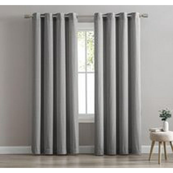 Panneau de fenêtre simple en faux lin