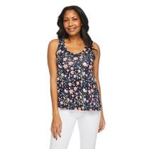 Iyla Women's Drapey V-Neckline Tank, Sizes S-XXL