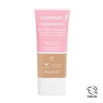 COVERGIRL - Clean Fresh Skin Tint Foundation, Formulated without Parabens, Sulfates, Mineral Oil & Talc. Made with Niacinamide, Coconut Milk & Aloe Extracts, 100% Vegan & Cruelty-Free, For dewy & hyrdated skin