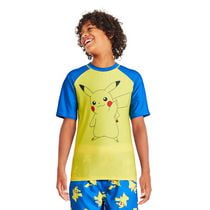 Pokemon Boys' Rash Guard, Sizes XS-L