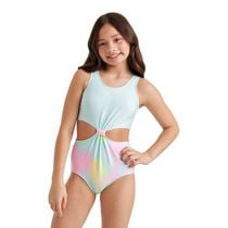 Maillot de bain 1 pièce avec motif ajouré Justice pour filles
