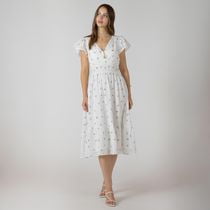 Devoted, Wrap Front Tiered Midi Dress, Sizes XS-XL