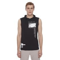 Débardeur à Capuche pour Homme Dark Black