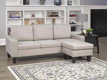 Sectional with Reversible Chaise, Beige