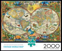 Buffalo Games - Le puzzle Two Thousand Piece Collection - Vintage World Map - en 2000 pièces