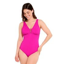 Maillot de bain une pièce Captiva texturé avec découpe à l’avant pour femme