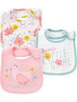 Emballage de 3 bavoirs fille Child of Mine made by Carter’s - Floral
