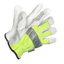 Gants de conducteur haute visibilité Forcefield pour hommes en grain de cuir de peau de chèvre<br>*Exclusivité en ligne