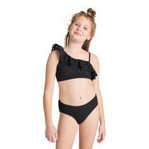 Justice Girls' Crochet Asymmetric Ruffle Bikini 2-Piece Set