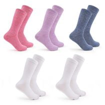 Fruit of the Loom Women’s Crew Socks 5-Pack – Comfortable Stretch Everyday Socks