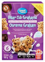 Biscuits Oursons Graham de Great Value aux pépites de chocolat