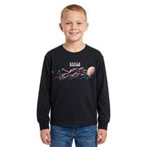 NASA Space Explore Galaxy Boys Black Long Sleeve Graphic T-Shirt Online Exclusive