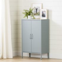 South Shore Crea Metal 2 Door Accent Cabinet Pale Blue