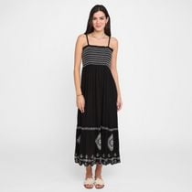 Devoted, Embroidered Maxi Dress, Sizes XS-XL