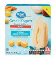 Barres smoothies au yogourt grec à la mangue Great Value