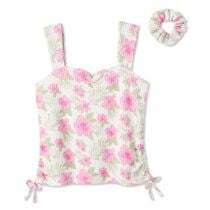 Justice Girls' Two Piece Crinkled Tank Top Set