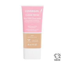 COVERGIRL - Clean Fresh Skin Tint Foundation, Formulated without Parabens, Sulfates, Mineral Oil & Talc. Made with Niacinamide, Coconut Milk & Aloe Extracts, 100% Vegan & Cruelty-Free, For dewy & hyrdated skin