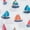 Sailboats, variant on Lulujo - Baby Security Blanket Lovie Cotton Muslin with Satin Trim
