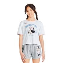 Disney Girls' Minnie Mouse Ringer Tee, Sizes XS-XL