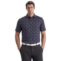 Ben Hogan Performance Men's Tropical Golf Print Short Sleeve Polo Shirt