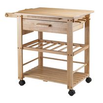 Winsome Finland Kitchen Cart in Natural Finish -83644