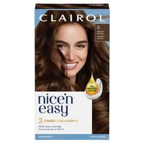 Coloration permanente Clairol Nice'n Easy Couverture Des Cheveux Gris À 100%.